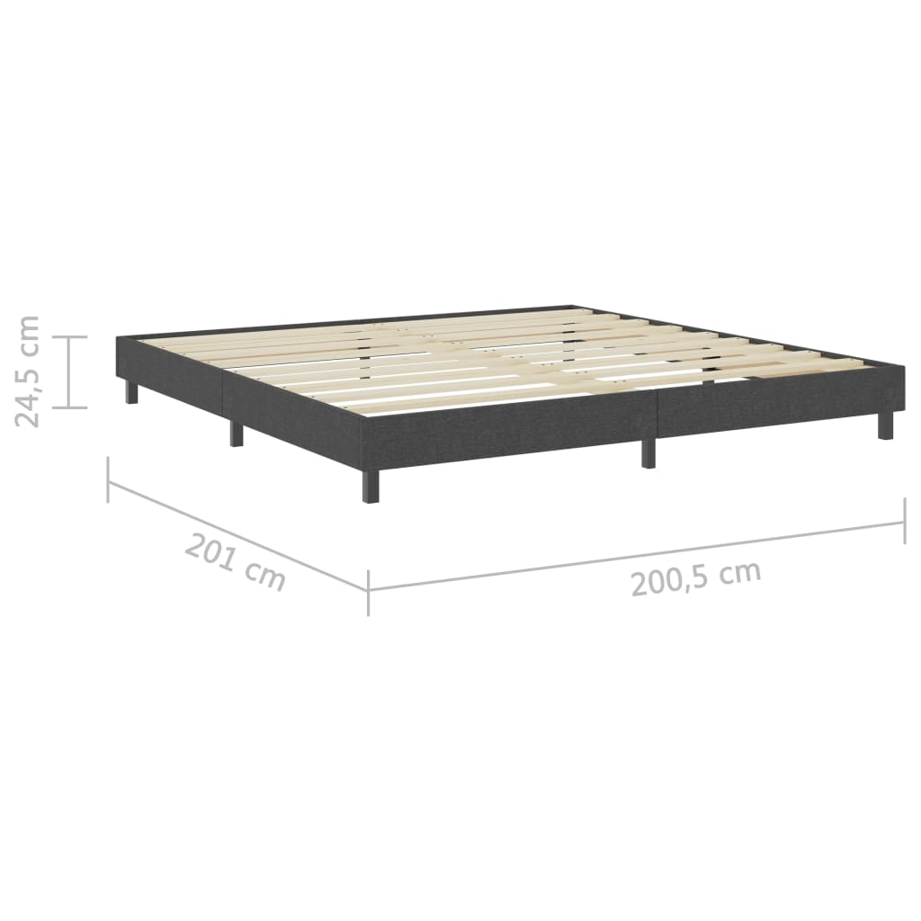 Postel boxspring tmavě šedá textil 200 x 200 cm - obrázek 17