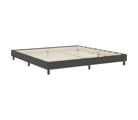 vidaXL Boxspring stof donkergrijs 200x200 cm