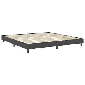 Postel boxspring tmavě šedá textil 200 x 200 cm - obrázek 3
