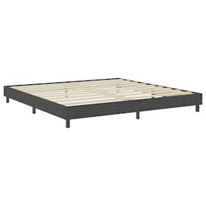 vidaXL Boxspring stof donkergrijs 200x200 cm