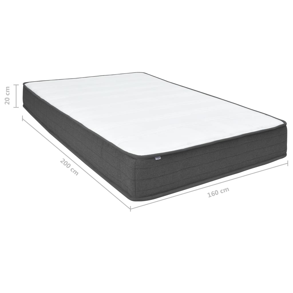 Postel boxspring tmavě šedá textil 160 x 200 cm - obrázek 18
