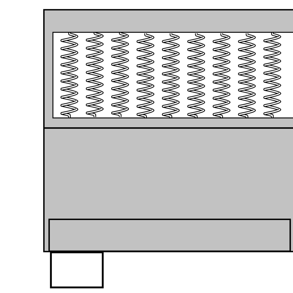Postel boxspring tmavě šedá textil 100 x 200 cm - obrázek 18