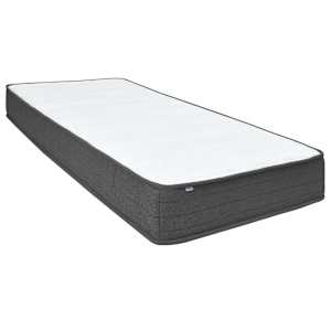 Postel boxspring tmavě šedá textil 100 x 200 cm - obrázek 9