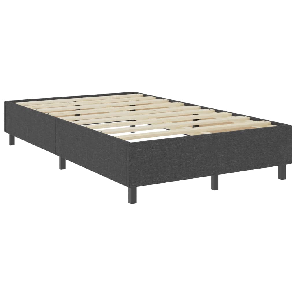 vidaXL Boxspring stof donkergrijs 120x200 cm afbeelding