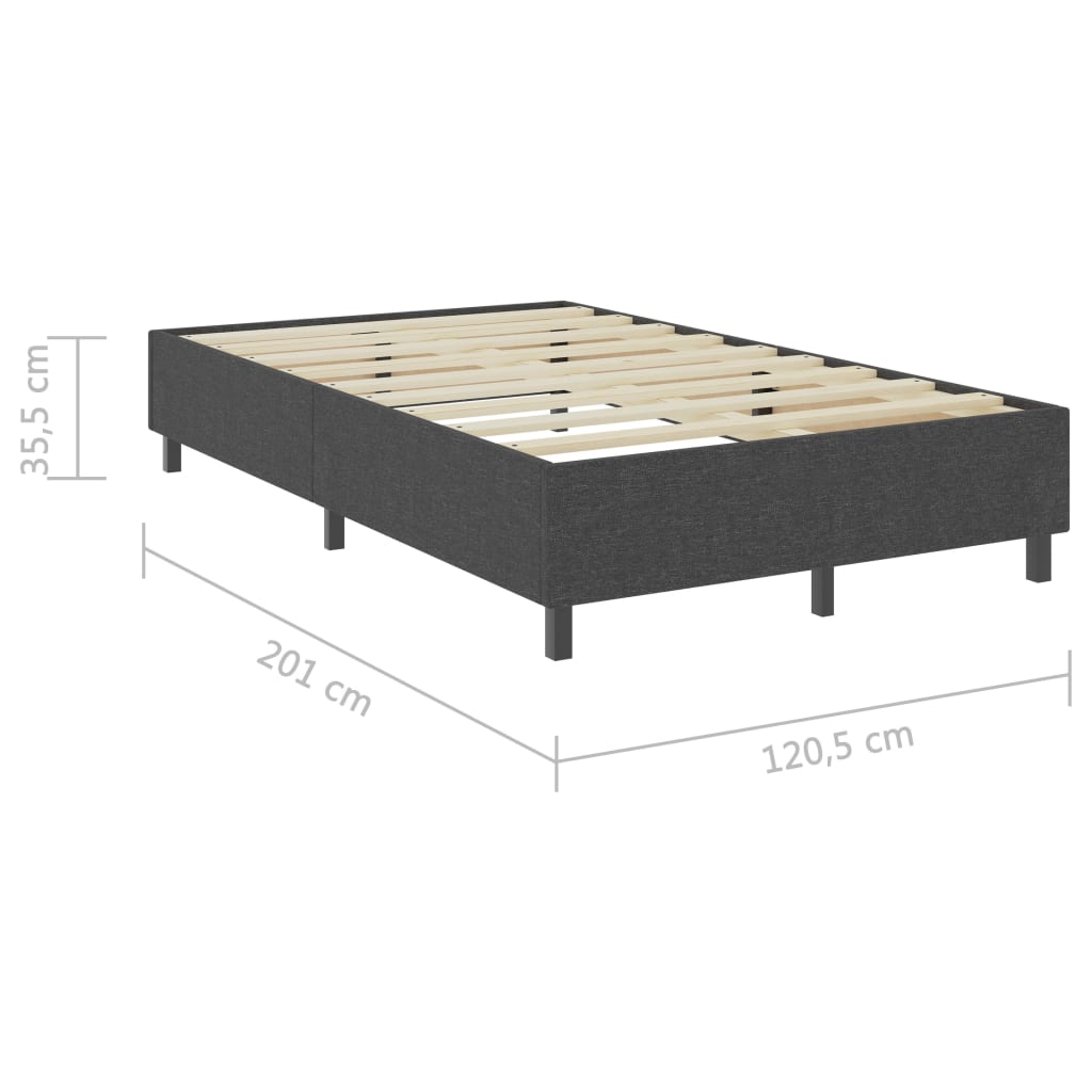 Postel boxspring tmavě šedá textil 120 x 200 cm - obrázek 19