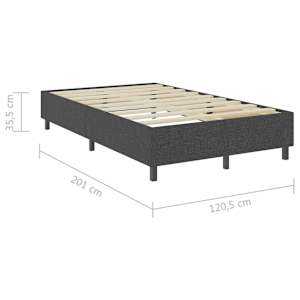 Postel boxspring tmavě šedá textil 120 x 200 cm - obrázek 19
