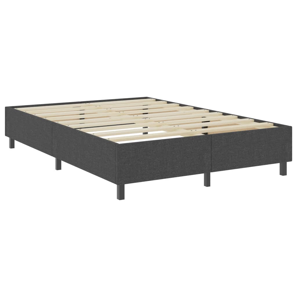 vidaXL Κρεβάτι Boxspring Σκούρο Γκρι 140 x 200 εκ. Υφασμάτινο