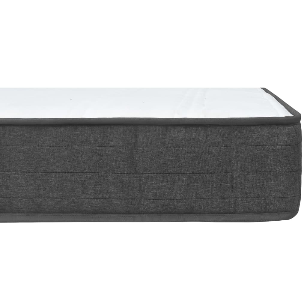 Boxspring postelja temno siva iz blaga 140x200 cm