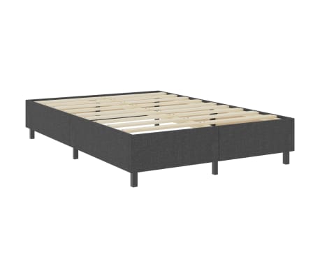 vidaXL Boxspringbett Dunkelgrau Stoff 140x200 cm