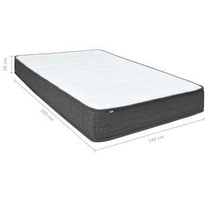 Postel boxspring tmavě šedá textil 140 x 200 cm - obrázek 18