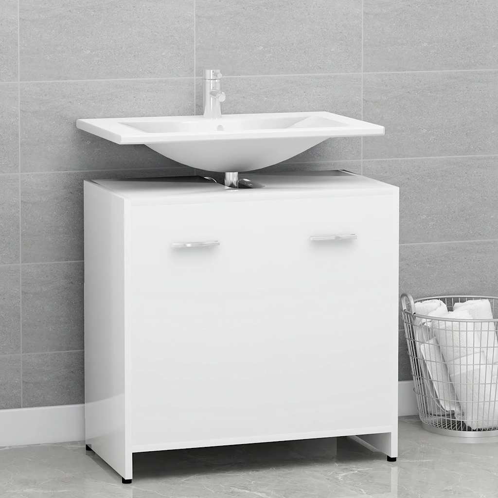 vidaXL Szafka �azienkowa, bia�a, 60x33x61 cm, materia� drewnopochodny
