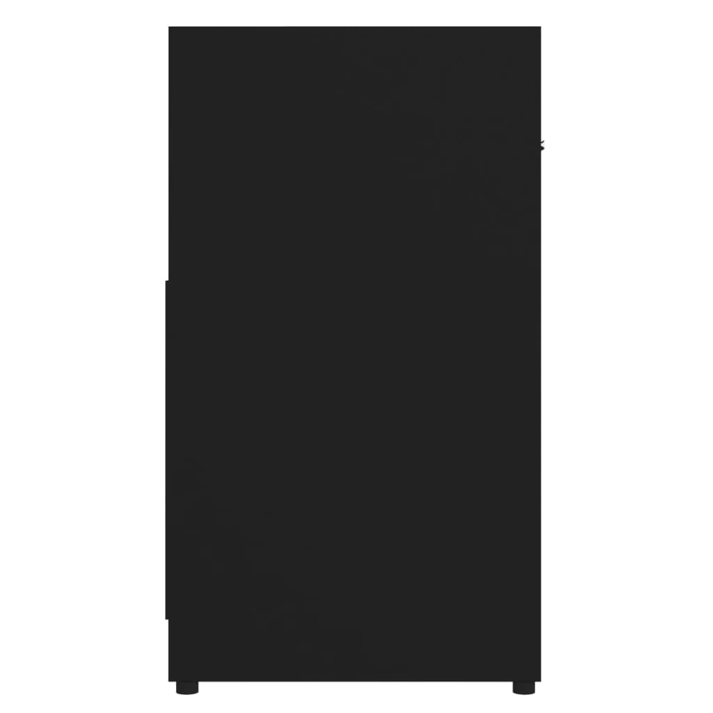 Badezimmerschrank Schwarz 60x33x61 cm Spanplatte