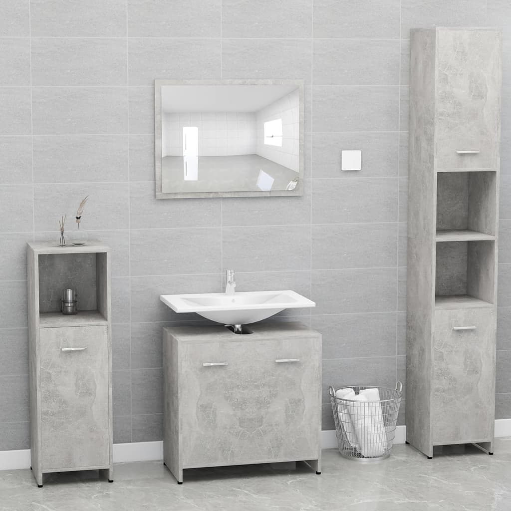 Petrashop  Set koupelnového nábytku betonově šedý dřevotříska