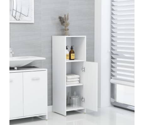 vidaXL Armoire de salle de bain Blanc 30x30x95 cm Bois d'ingénierie