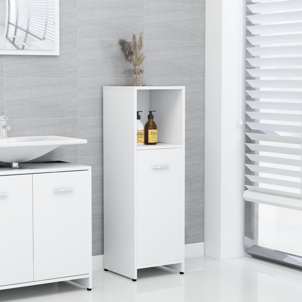 Badezimmerschrank Weiß 30x30x95 cm Holzwerkstoff-1