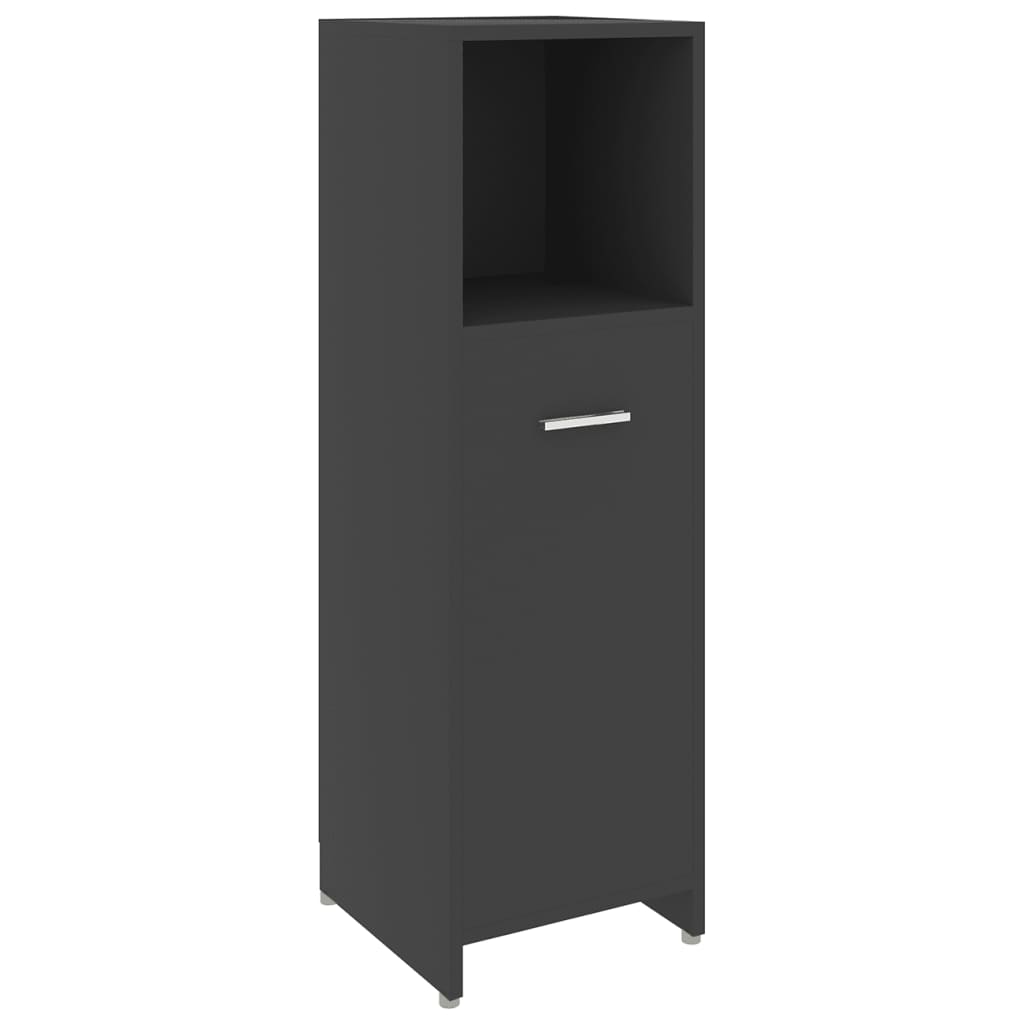 

vidaXL Bathroom Cabinet Gray 11.8"x11.8"x37.4" Engineered Wood
