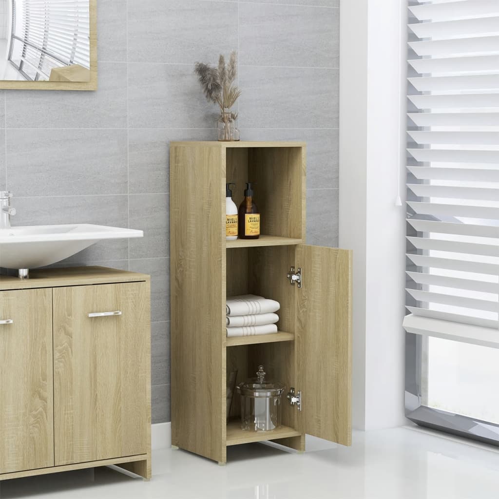 

vidaXL Badkamerkast 30x30x95 cm spaanplaat sonoma eikenkleurig