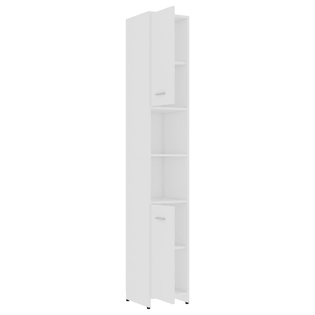 Badezimmerschrank Weiß 30x30x183,5 cm Spanplatte