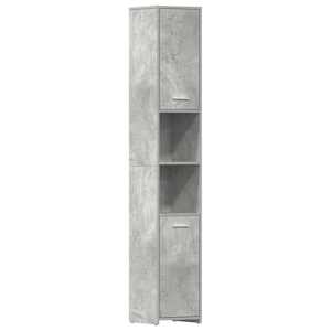 vidaXL vannitoakapp betoonhall 30 x 30 x 183,5 cm tehispuit