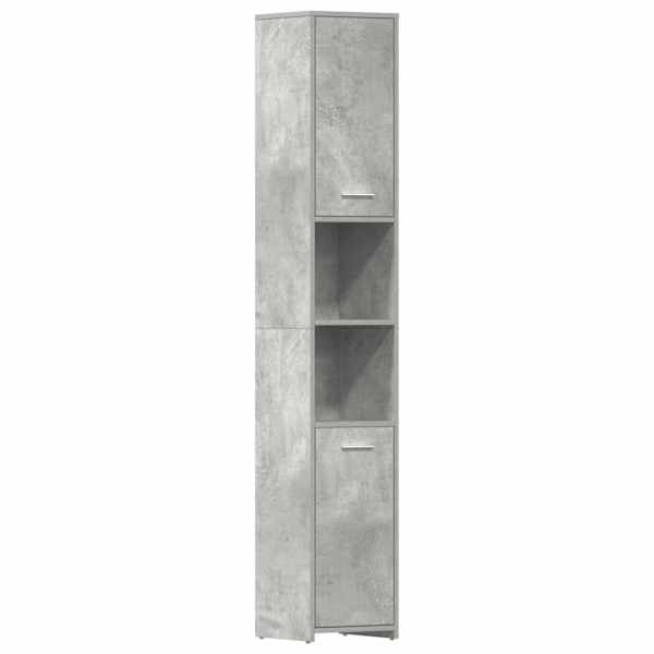 vidaXL vannitoakapp betoonhall 30 x 30 x 183,5 cm tehispuit