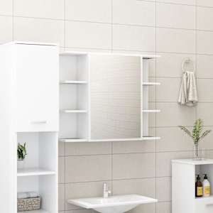 vidaXL vannitoa peeglikapp valge 80 x 20,5 x 64 cm tehispuit