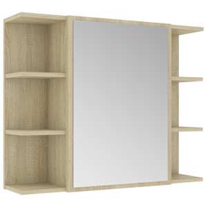 Koupelnová skříňka zrcadlo sonoma dub 80x20,5x64 cm - obrázek 2