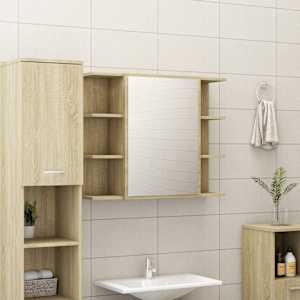 Koupelnová skříňka zrcadlo sonoma dub 80x20,5x64 cm - obrázek 1