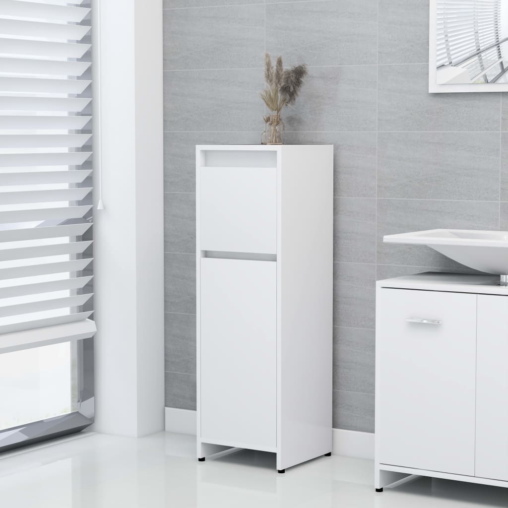 Badezimmerschrank Weiß 30x30x95 cm Holzwerkstoff kaufen
