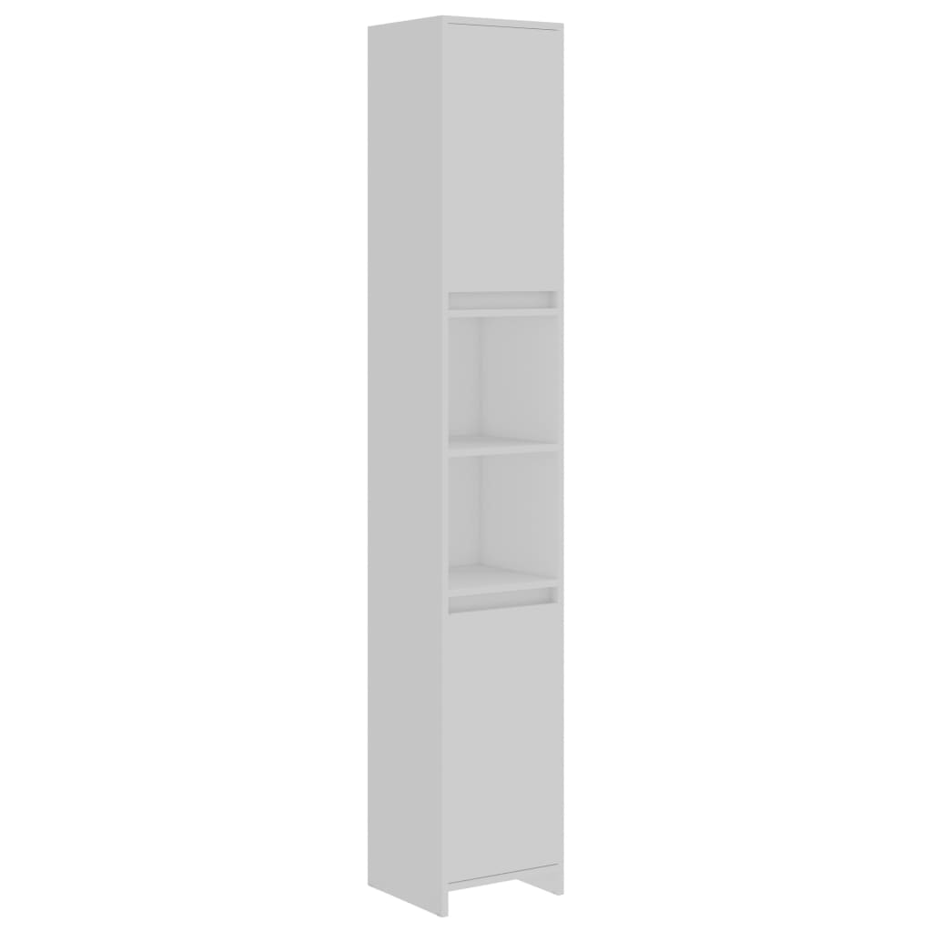vidaXL KoupelnovĂˇ skĹ™Ă­Ĺ�ka bĂ­lĂˇ 30 x 30 x 183,5 cm kompozitnĂ­ dĹ™evo