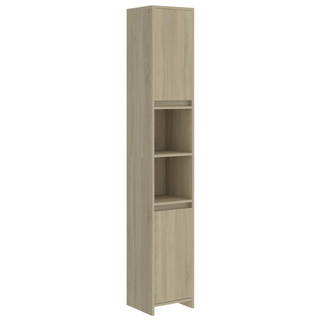 

vidaXL Bathroom Cabinet Sonoma Oak 11.8"x11.8"x72.2" Engineered Wood
