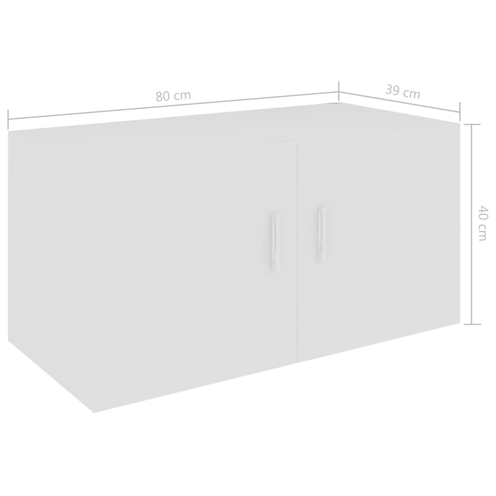 Wandschrank Weiß 80 x 39 x 40 cm Spanplatte