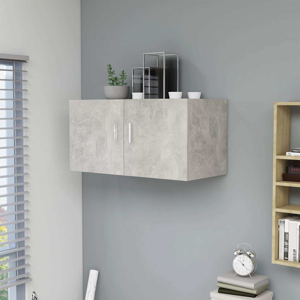 vidaXL Szafka �cienna, szaro�� betonu, 80x39x40 cm