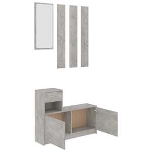 Nábytek do předsíně betonově šedý 100x25x76,5 cm dřevotříska - obrázek 4