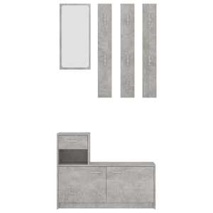 Nábytek do předsíně betonově šedý 100x25x76,5 cm dřevotříska - obrázek 5