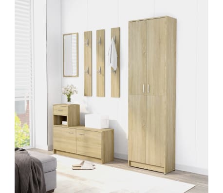 vidaXL Ντουλάπα Διαδρόμου Sonoma Δρυς 55 x 25 x 189 εκ. Επεξ. Ξύλο