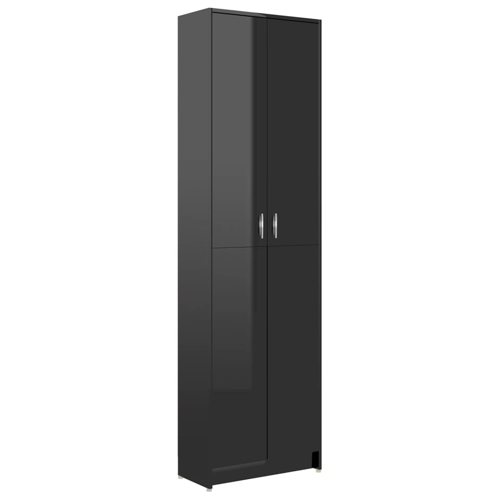 

vidaXL Hallway Wardrobe High Gloss Black 21.7"x9.8"x74.4" Engineered Wood