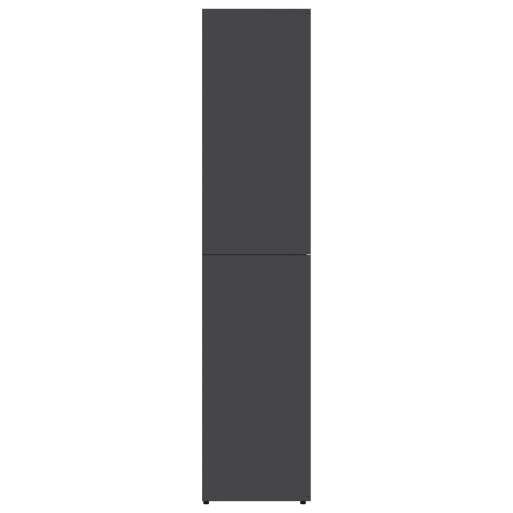 Schuhschrank Grau 80×39×178 cm Holzwerkstoff