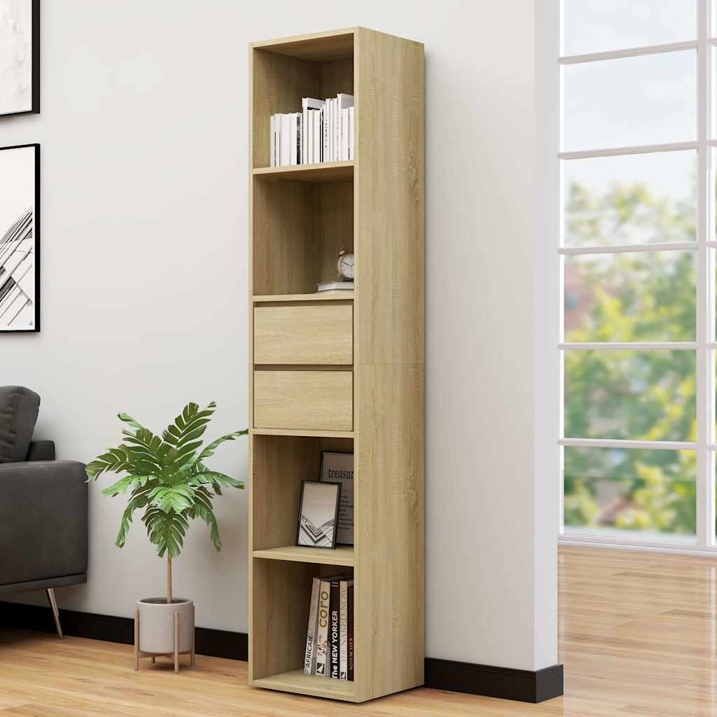 vidaXL Szafka na ksi��ki, d�b sonoma, 36x30x171 cm