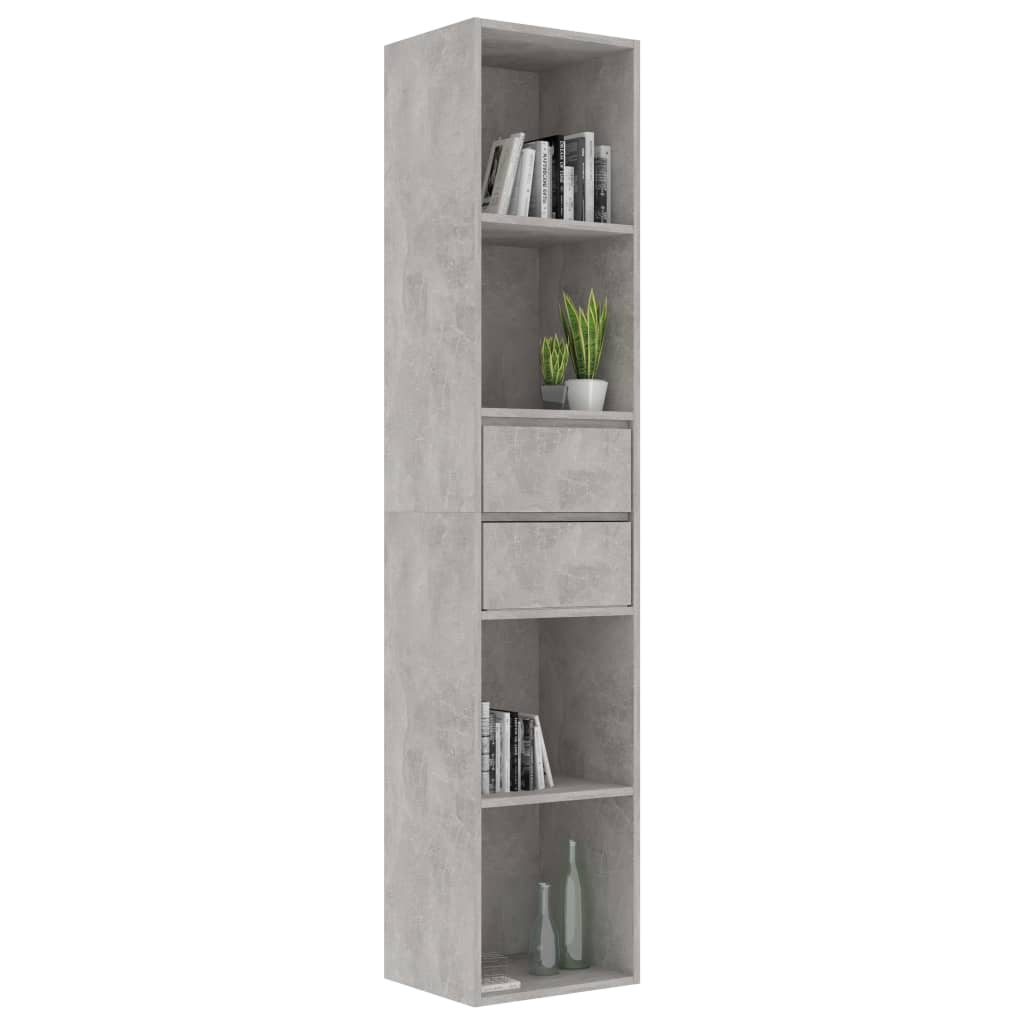 

vidaXL Boekenkast 36x30x171 cm spaanplaat betongrijs