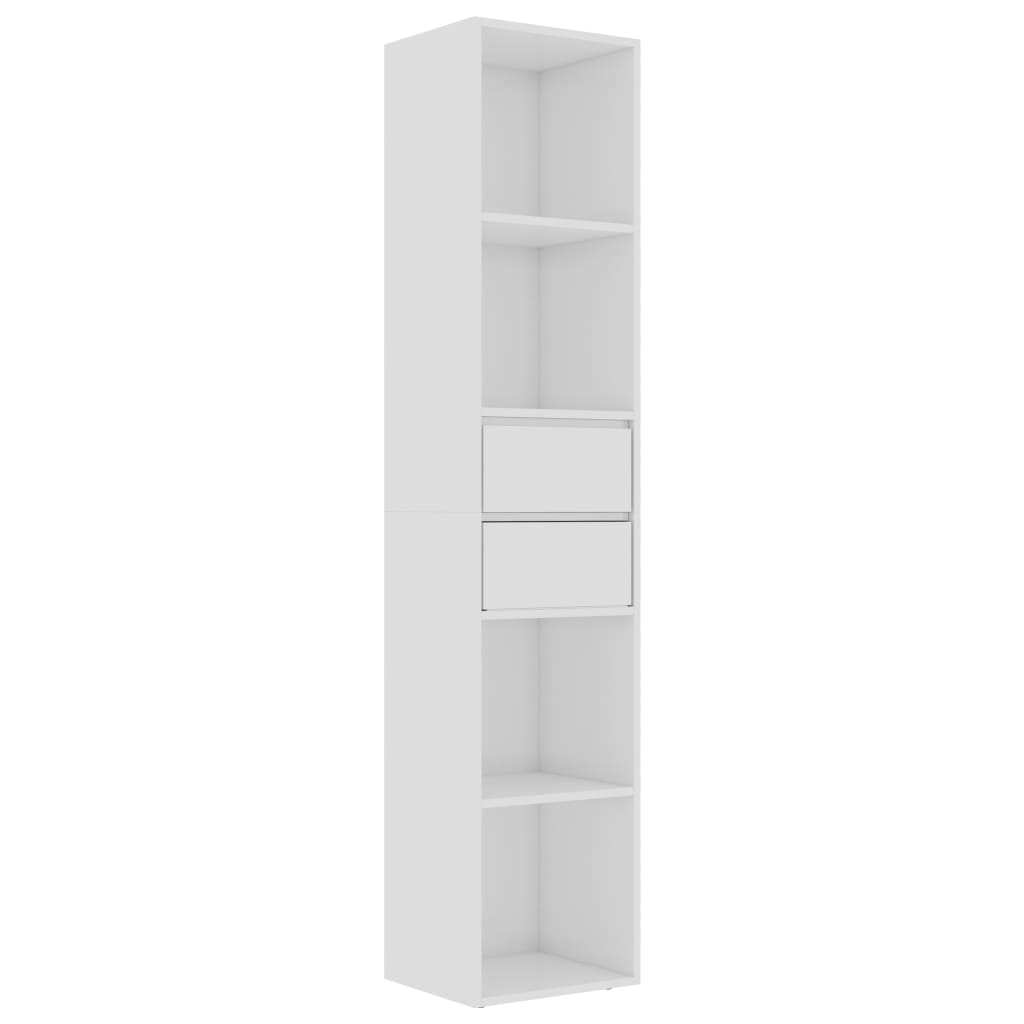 vidaXL Knihovna bílá s vysokým leskem 36x30x171 cm kompozitní dřevo