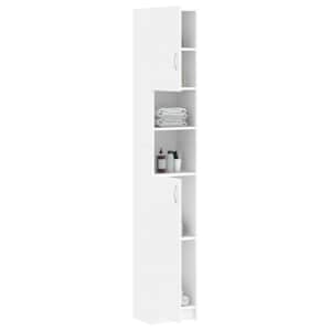 Koupelnová skříňka bílá 32 x 25,5 x 190 cm kompozitní dřevo - obrázek 4