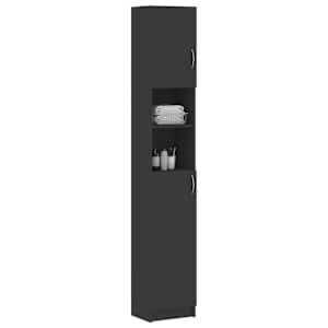 vidaXL Vonios kambario spintelė, pilka, 32x25,5x190cm, MDP