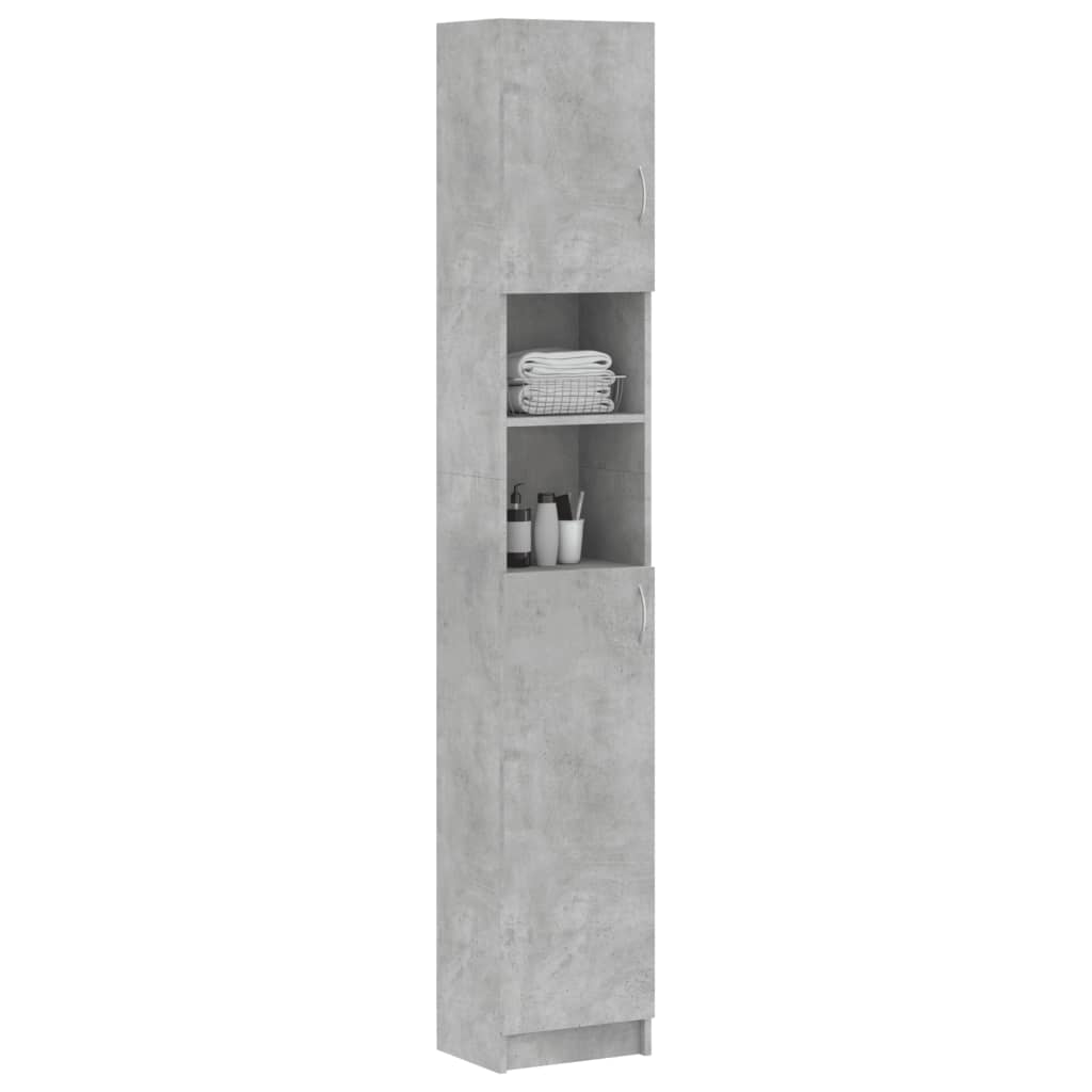 

vidaXL Badkamerkast 32x25,5x190 cm spaanplaat betongrijs