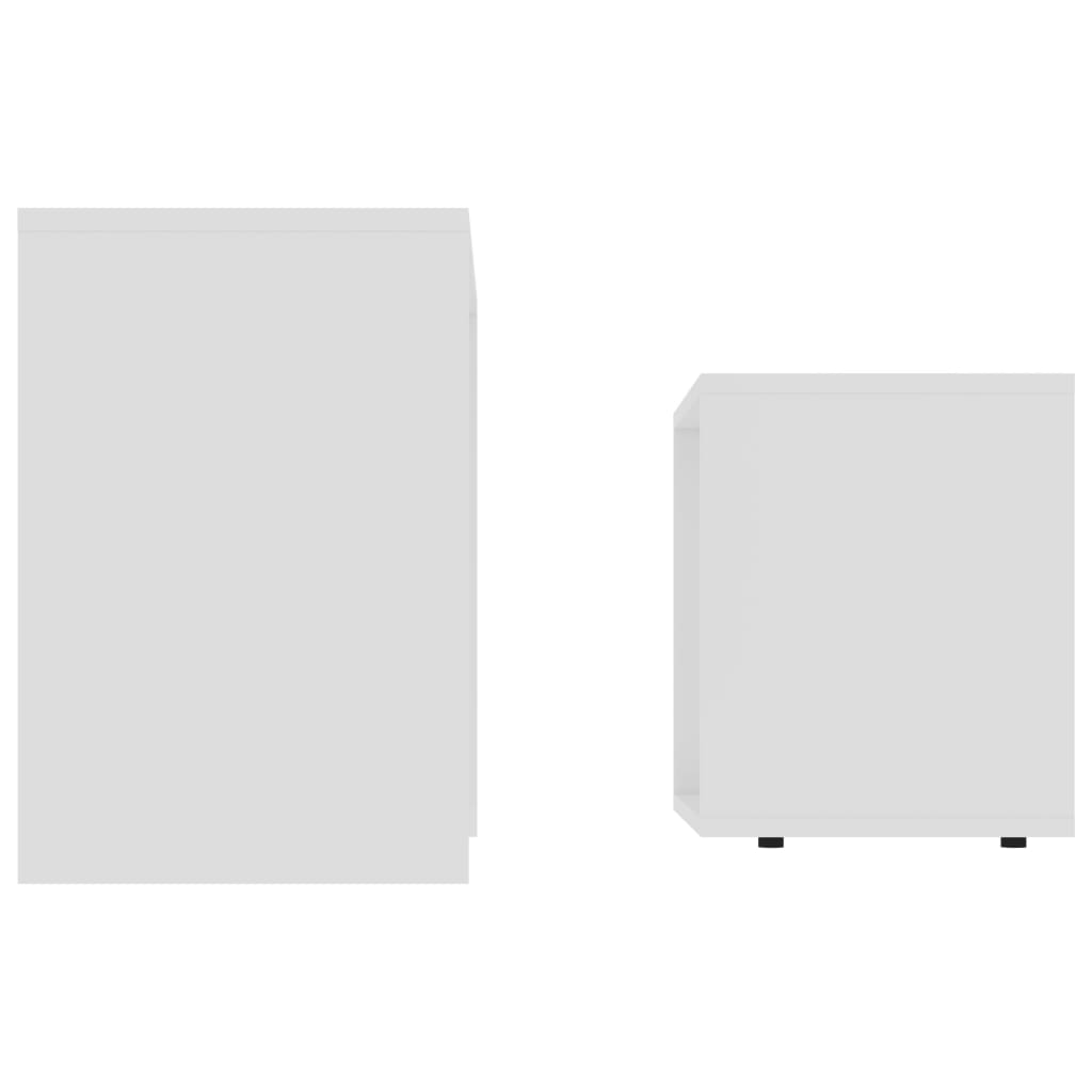 Couchtisch-Set Weiß 48 x 30 x 45 cm Spanplatte