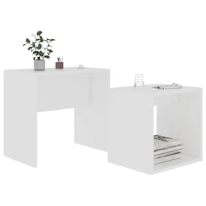 Set konferenčních stolků bílý 48 x 30 x 45 cm kompozitní dřevo - obrázek 3