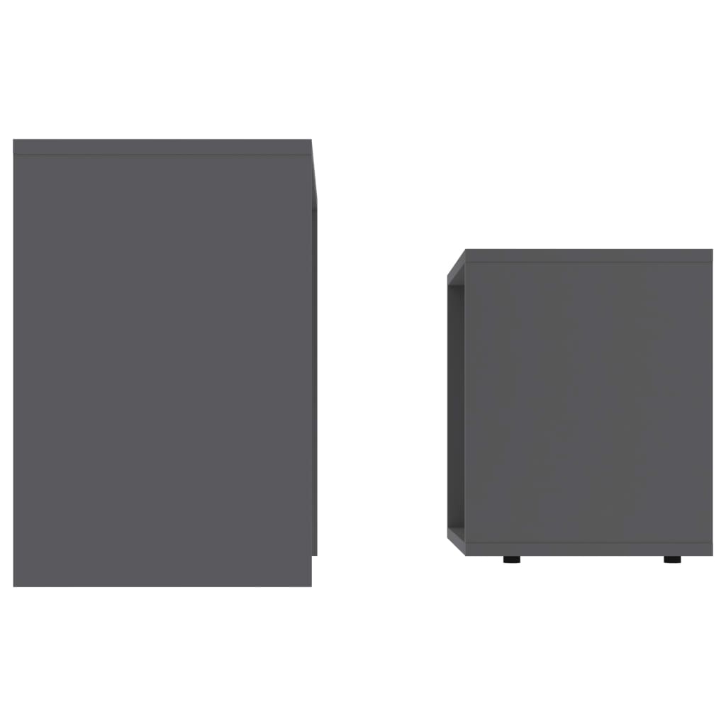 Couchtisch-Set Grau 48 x 30 x 45 cm Spanplatte