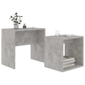 Set konferenčních stolků betonově šedý 48x30x45 cm kompozit - obrázek 3