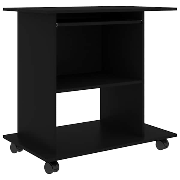 vidaXL arvutilaud, must 80 x 50 x 75 cm tehispuit