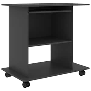 vidaXL arvutilaud, hall 80 x 50 x 75 cm puitlaastplaat
