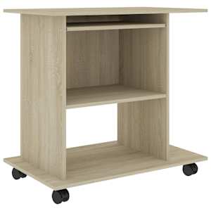 Počítačový stůl sonoma dub 80 x 50 x 75 cm kompozitní dřevo - obrázek 2